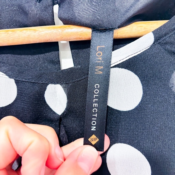 LORI M COLLECTION Black & White Polka Dot Fit & Flare Dress | Small * - Picture 6 of 6